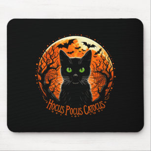 Alfombrilla De Ratón Hocus Pocus Catocus Halloween Amante de Gatos Negr