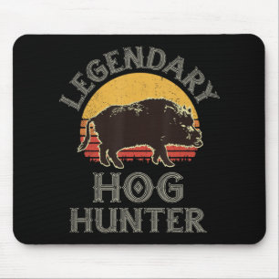 Alfombrilla De Ratón Hog Hunter vintage retro legendario Cerdo vintage