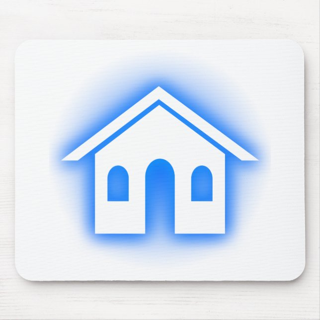 Alfombrilla De Ratón hogar de resplandor azul (Frente)