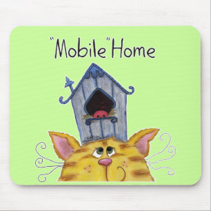 Alfombrilla De Ratón Hogar móvil de Cat and Bird House