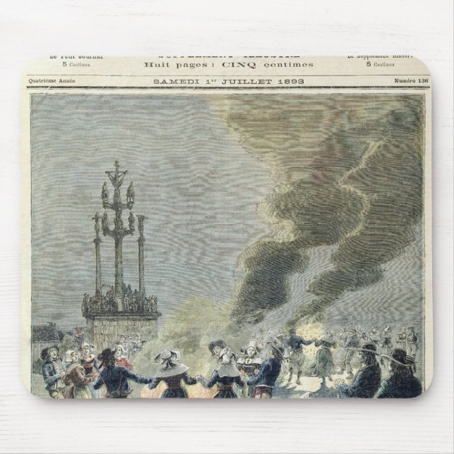 Alfombrilla De Ratón Hogueras encendidas para celebrar el solsticio de (Frente)