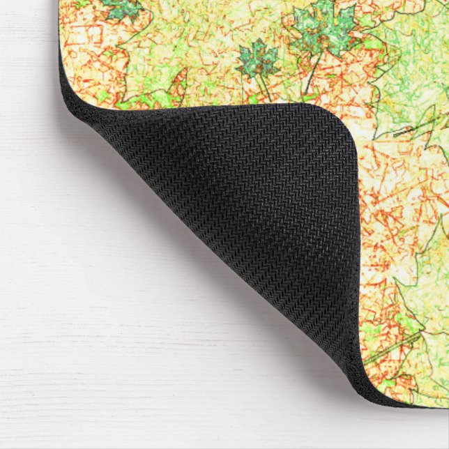 Alfombrilla De Ratón Hoja de accionamiento abstracta en suelo rayado, e (Esquina)