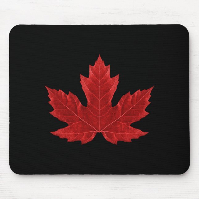 Alfombrilla De Ratón Hoja de arce canadiense Mousepad (Frente)