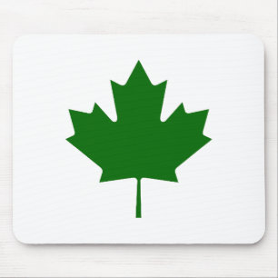 Alfombrilla De Ratón Hoja de arce DkTransp verde los regalos de Zazzle