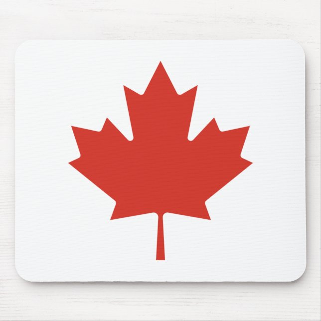 Alfombrilla De Ratón Hoja de arce roja canadiense Canadá (Frente)