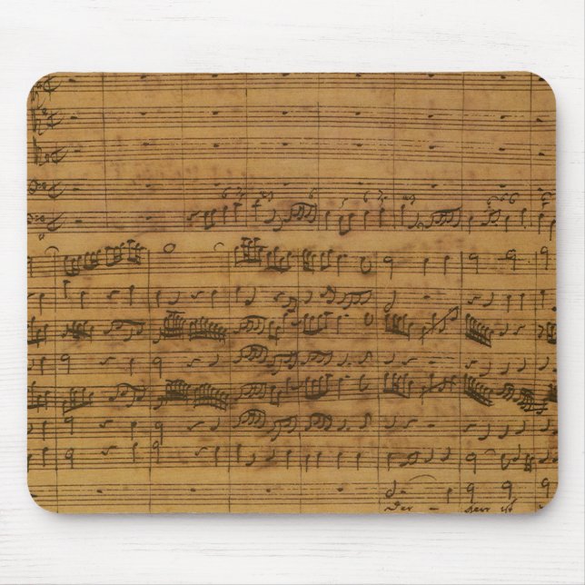 Alfombrilla De Ratón Hoja de época de Johann Sebastian Bach (Frente)