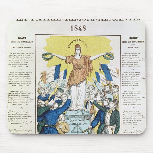 Alfombrilla De Ratón hoja lírica para una canción dedicada a (Frente)