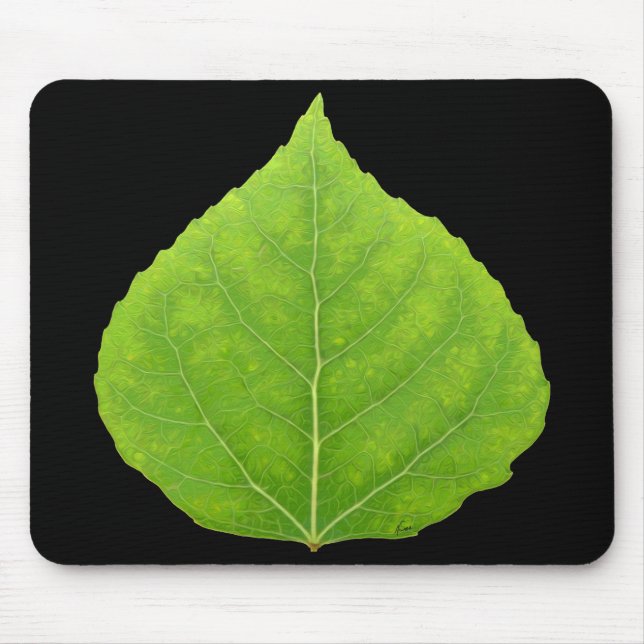 Alfombrilla De Ratón Hoja verde de lápiz #11 (Frente)