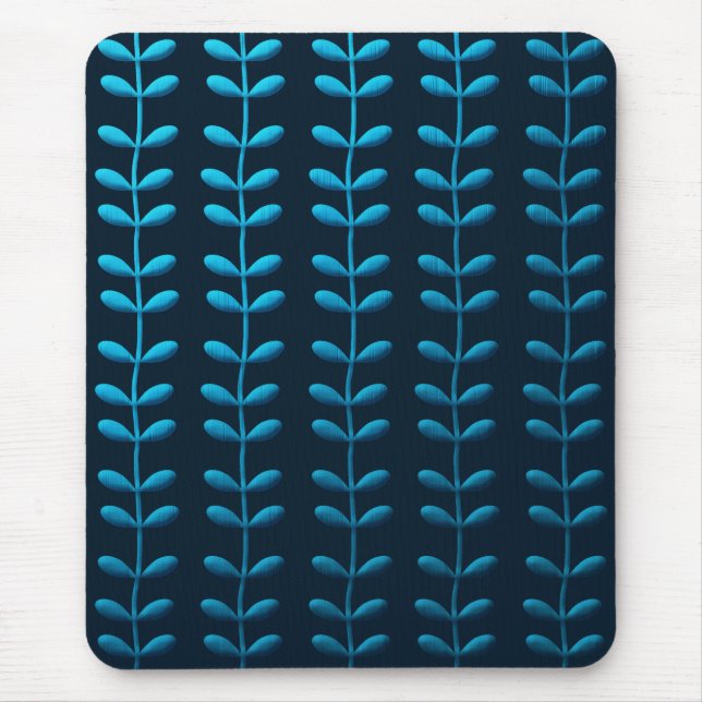 Alfombrilla De Ratón hojas azules (Frente)