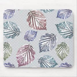 Alfombrilla De Ratón Hojas de apertura sobre fondo gris claro