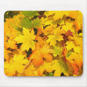 Alfombrilla De Ratón Hojas de arce de otoño con colores otoñales