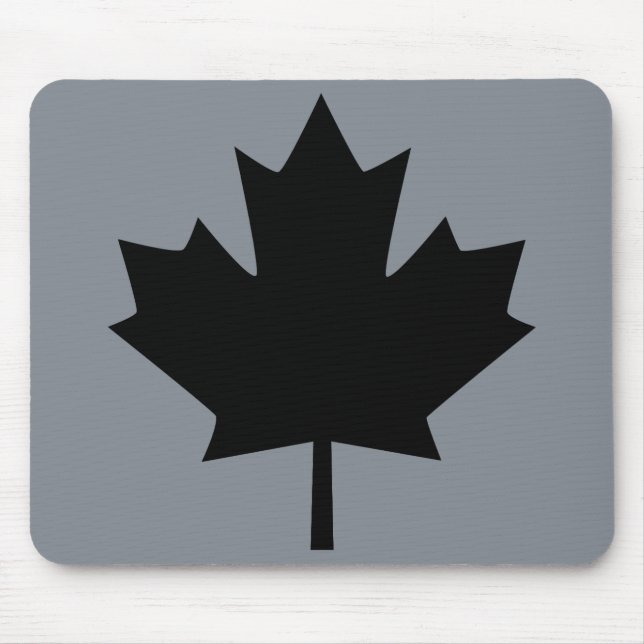 Alfombrilla De Ratón Hojas de arce negro de estilo canadiense (Frente)