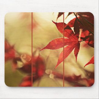 Alfombrilla De Ratón Hojas de Arce Rojo Japonés Otoño Brillo Suave Dise