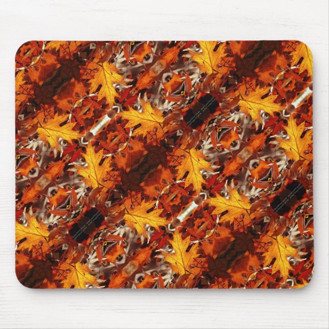 Alfombrilla De Ratón Hojas de caída del arco iris de la almohadilla del (Frente)