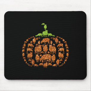 Alfombrilla De Ratón Hojas de grupo Calabaza forma corta Halloween Than