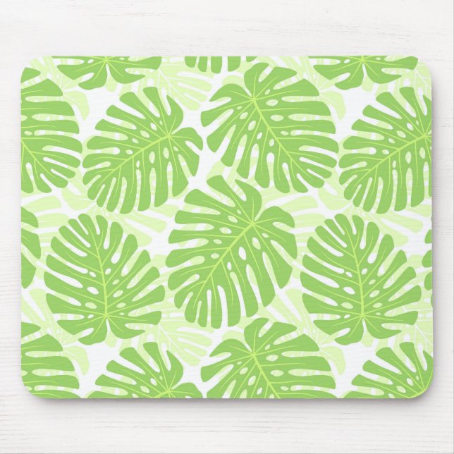 Alfombrilla De Ratón Hojas de la planta tropical - modelo de Monstera (Frente)