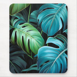 Alfombrilla De Ratón Hojas de Monstera Botánica Follaje Tropical de la
