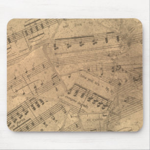 Alfombrilla De Ratón Hojas de música antiguas Mousepad