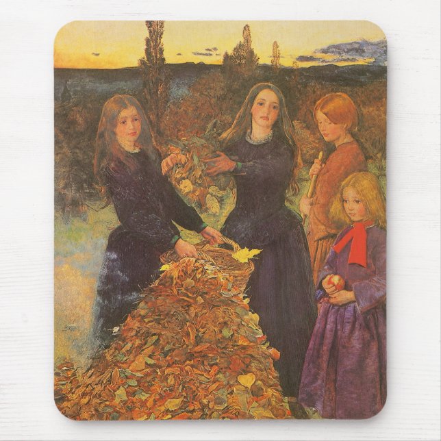 Alfombrilla De Ratón Hojas de otoño de Sir John Everett Millais (Frente)