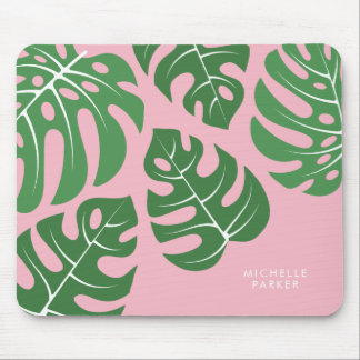 Alfombrilla De Ratón Hojas de palma de Monstera