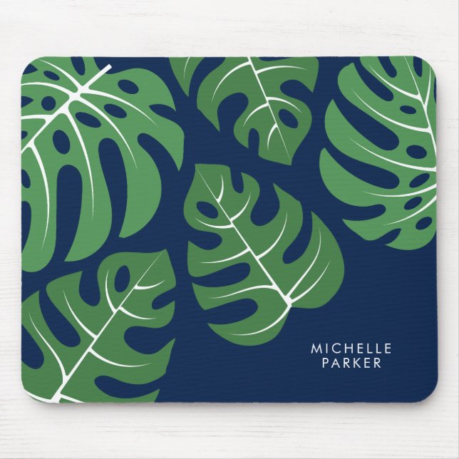 Alfombrilla De Ratón Hojas de palma de Monstera (Frente)