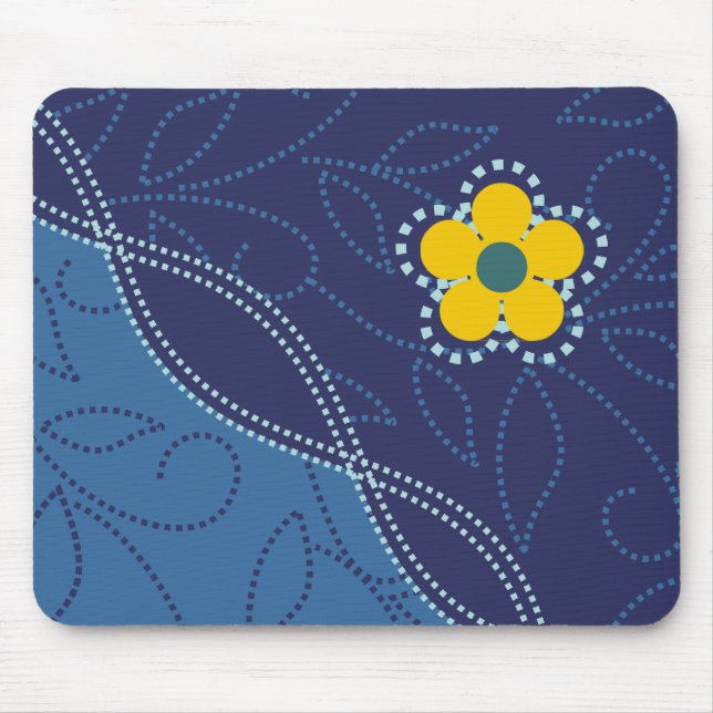 Alfombrilla De Ratón Hojas Dotadas Y Mousepads De Flor (Frente)