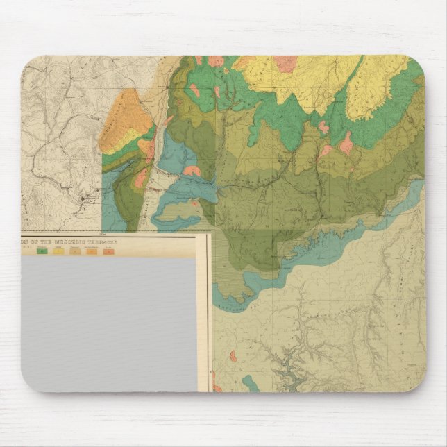 Alfombrilla De Ratón Hojas geológicas de mapas (Frente)