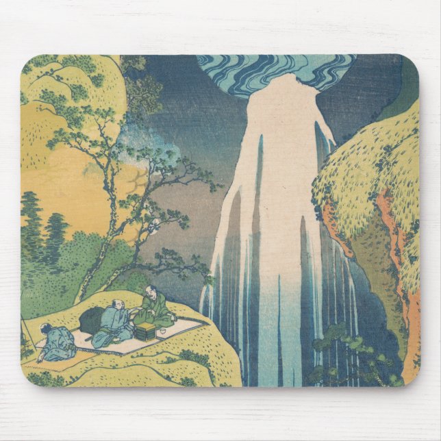 Alfombrilla De Ratón Hokusai Amida Falls Japan Waterfall  (Frente)