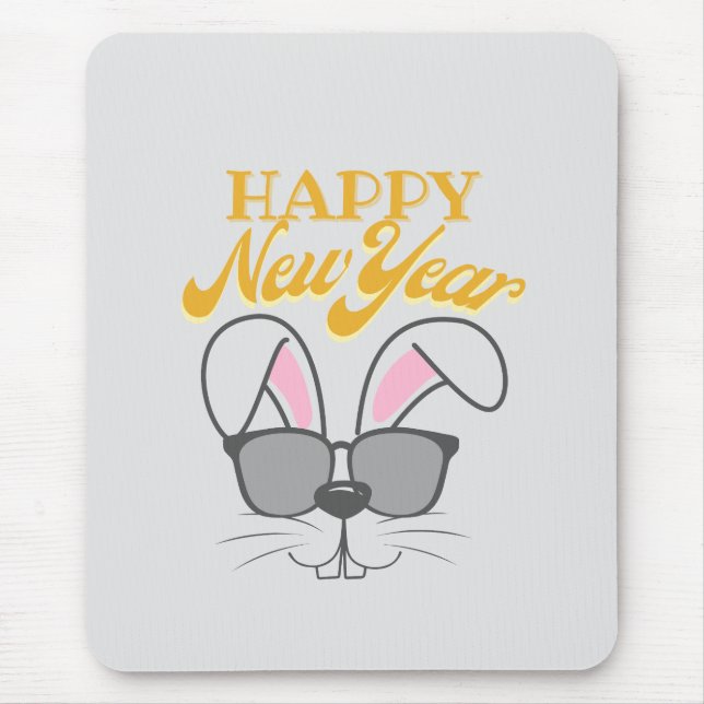 Alfombrilla De Ratón ¡Hola, conejito! Feliz Año Nuevo (Frente)