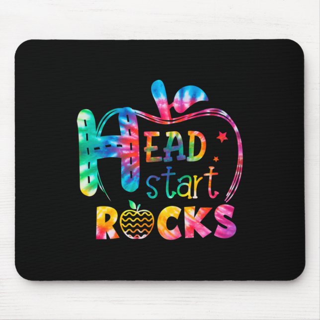 Alfombrilla De Ratón Hola Head Start Rock Tie Dye Back to School Teach (Frente)