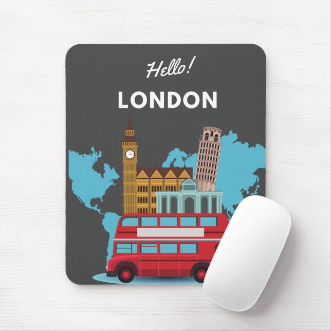 Alfombrilla De Ratón Hola London Mouse Pad (Con ratón)
