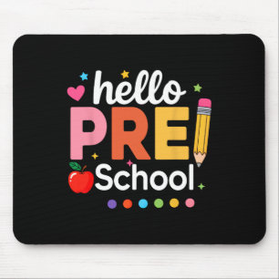 Alfombrilla De Ratón Hola Maestra Preescolar Equipo De Niños Pre K Pree