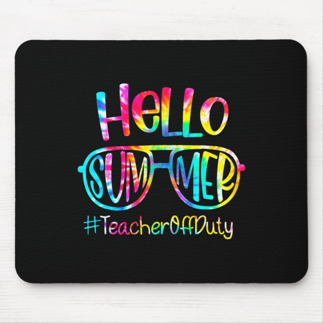 Alfombrilla De Ratón Hola Maestro De Verano De Deber El Último Día De L (Frente)