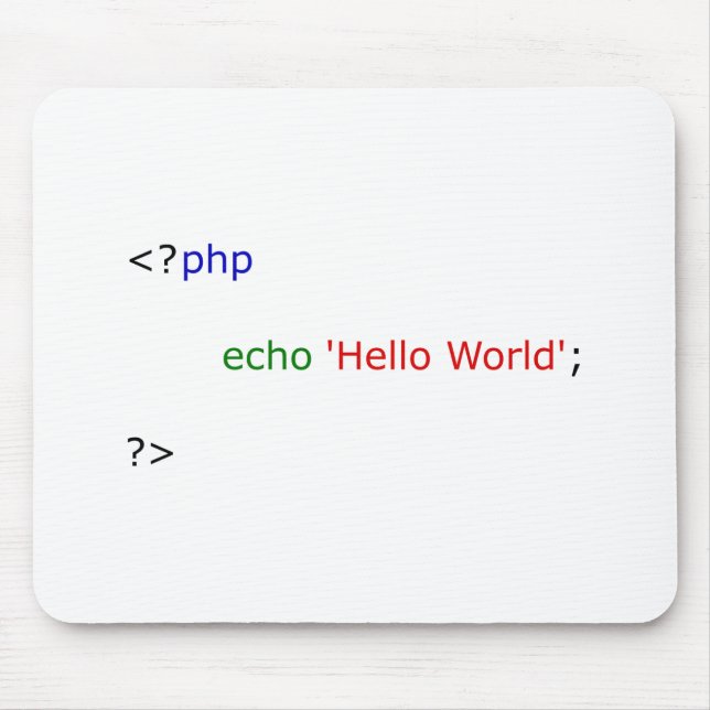 Alfombrilla De Ratón hola mundo (Frente)
