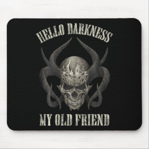 Alfombrilla De Ratón Hola oscuridad Mi viejo amigo Demon Skull Horn Hal