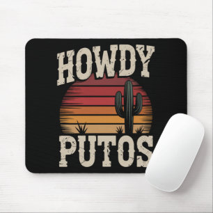Alfombrilla De Ratón Hola Putos Cactus Divertido Retro Antiguo