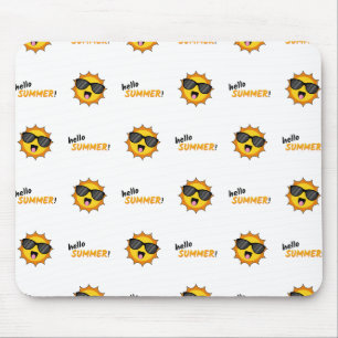 Alfombrilla De Ratón Hola Sol de verano con gafas de sol
