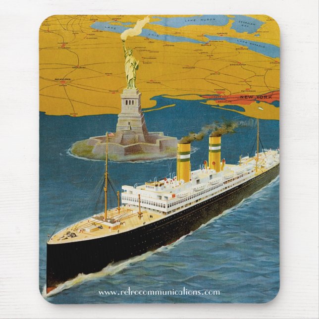 Alfombrilla De Ratón Holanda Vintage América Mousepad (Frente)
