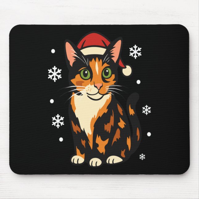 Alfombrilla De Ratón Holiday Kitten Cute Christmas Cat Design Uni Long  (Frente)