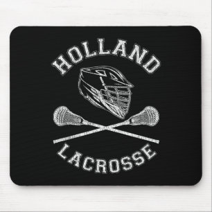 Alfombrilla De Ratón Holland Lacrosse Vintage Lax Retro con problemas