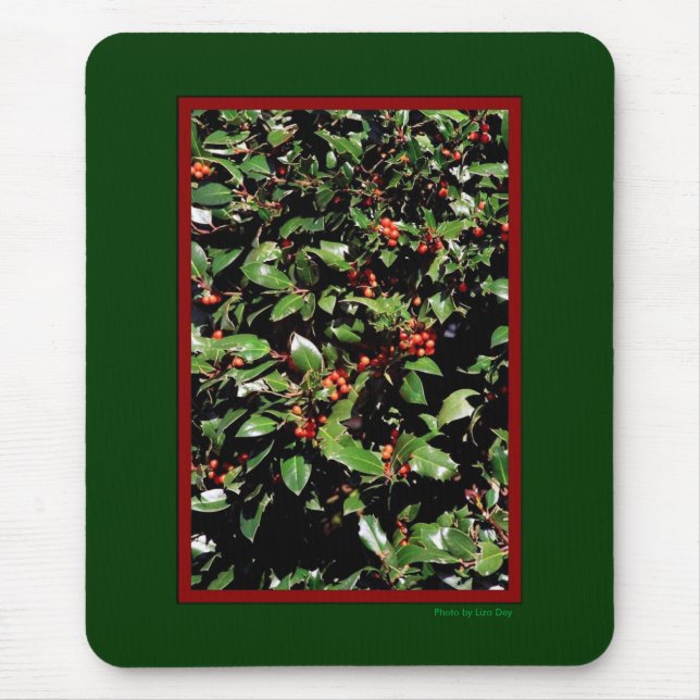 Alfombrilla De Ratón Holly & Berries Mousepad (Frente)