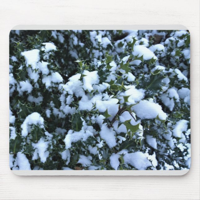 Alfombrilla De Ratón Holly cubierto de nieve (Frente)