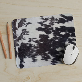 Alfombrilla De Ratón Holstein Cow Faux Leather Natural Hide
