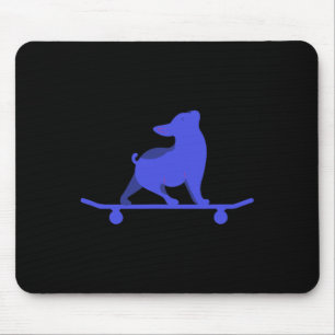 Alfombrilla De Ratón Hombre amante del perro de skateboarding divertido