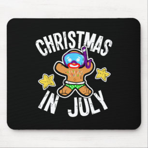 Alfombrilla De Ratón Hombre de jengibre de Navidad de verano para snork