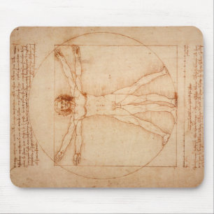Alfombrilla De Ratón Hombre de Mousepad Vitruvian de Leonardo da Vinci