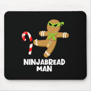 Alfombrilla De Ratón Hombre de ninjabread divertido ginja pateando cara
