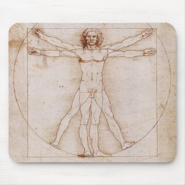 Alfombrilla De Ratón Hombre de Vitruvian (Frente)