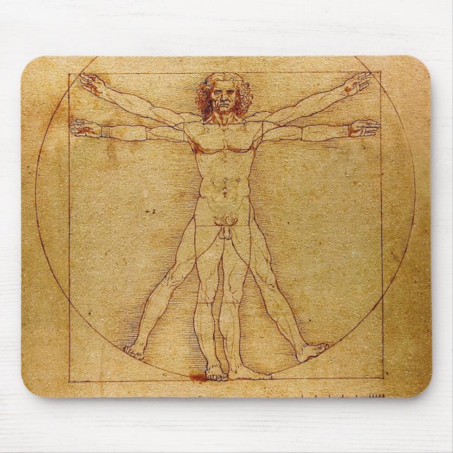 Alfombrilla De Ratón Hombre de Vitruvian de Leonardo da Vinci (Frente)