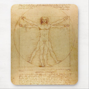 Alfombrilla De Ratón Hombre de Vitruvio de Leonardo Da Vinci